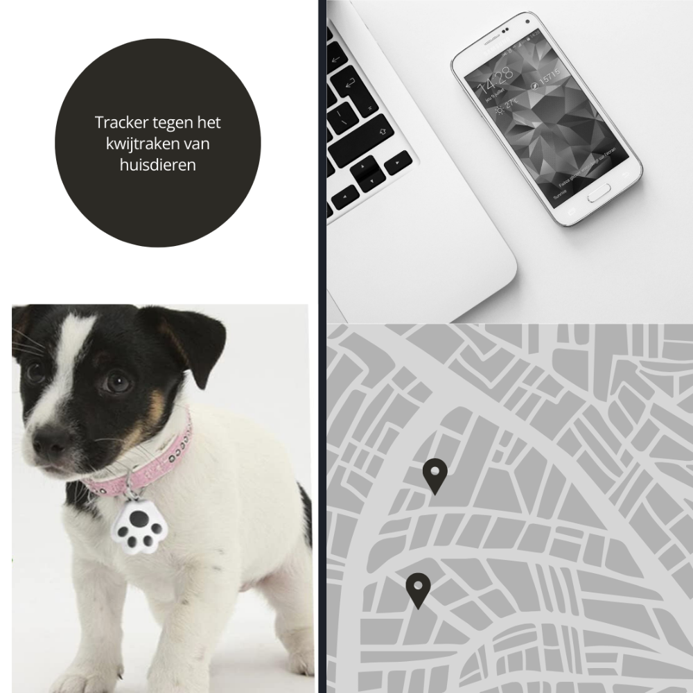 Mini Bluetooth-tracker voor hond & kat (iOS/Android)