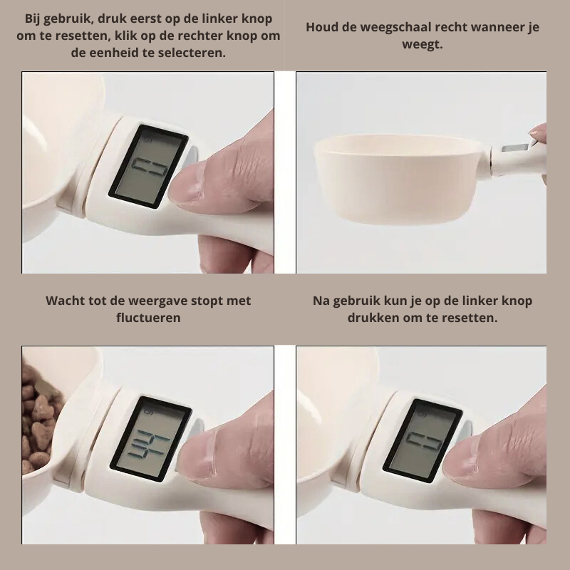 Elektronische maatschep voor huisdierenvoer