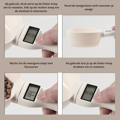 Elektronische maatschep voor huisdierenvoer