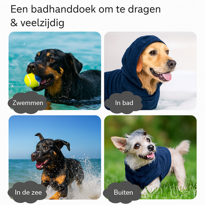 Sneldrogende handdoekjas voor je huisdier