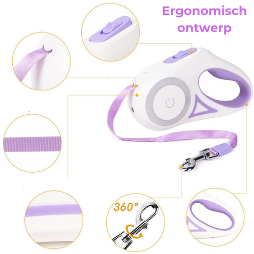 ROJECO Hondenriem met LED licht