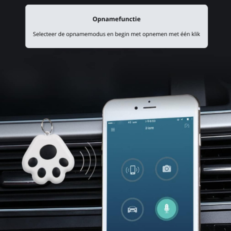 Mini Bluetooth-tracker voor hond & kat (iOS/Android)